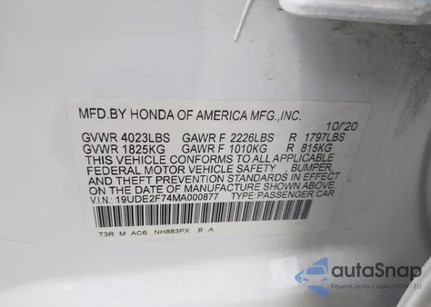 2021 Acura Ilx Premium Package/Technology Package from USA, damaged, VIN 19UDE2F74MA000877
